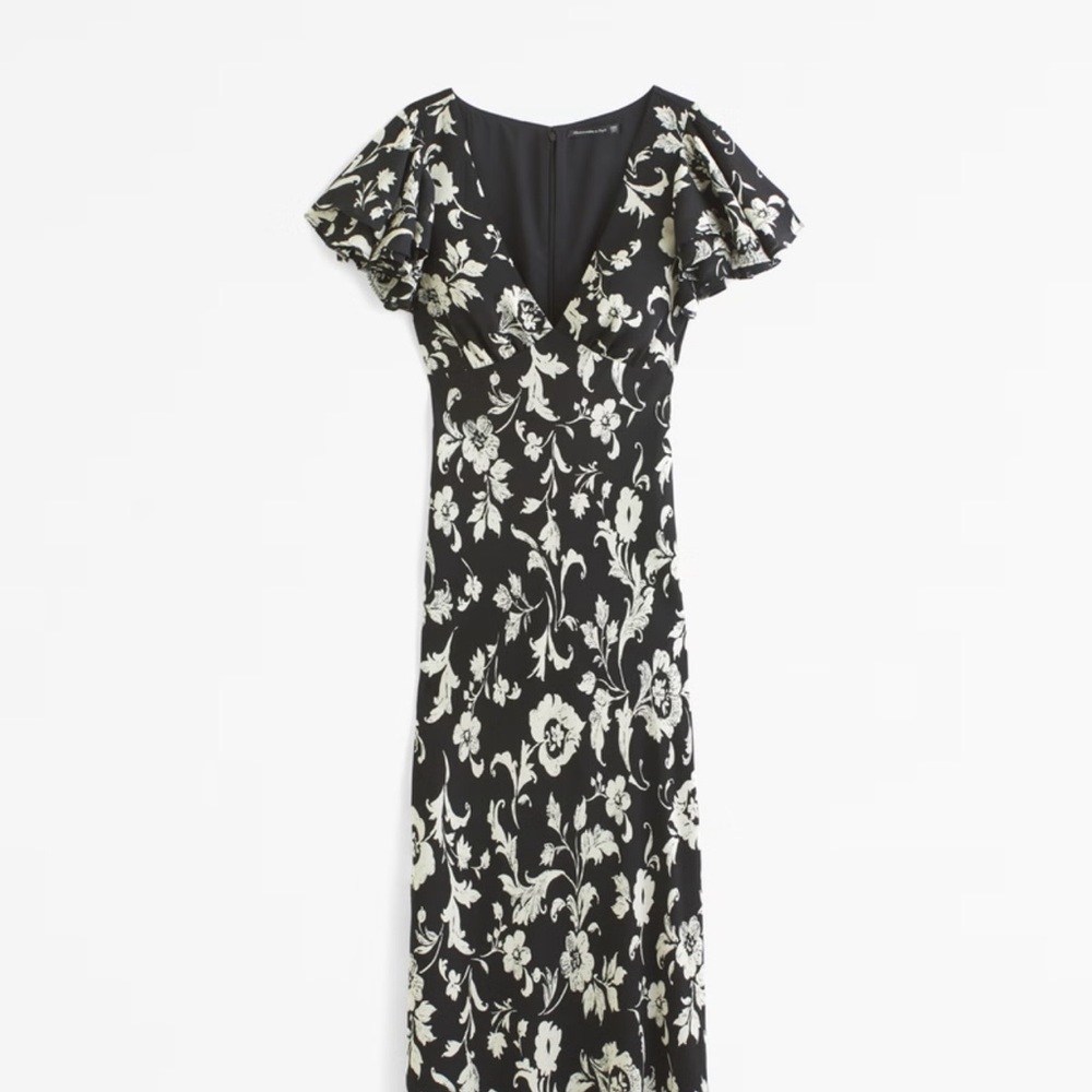 Ruffle Sleeve Slip Maxi Dress Size Small